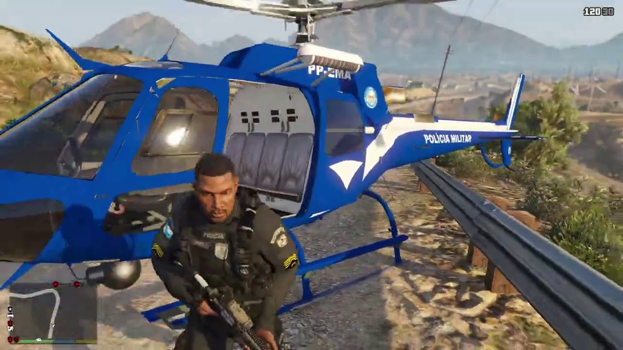 GTA V POLICIA🔰#101- PMERJ : SOBREVOANDO A FAVELA
