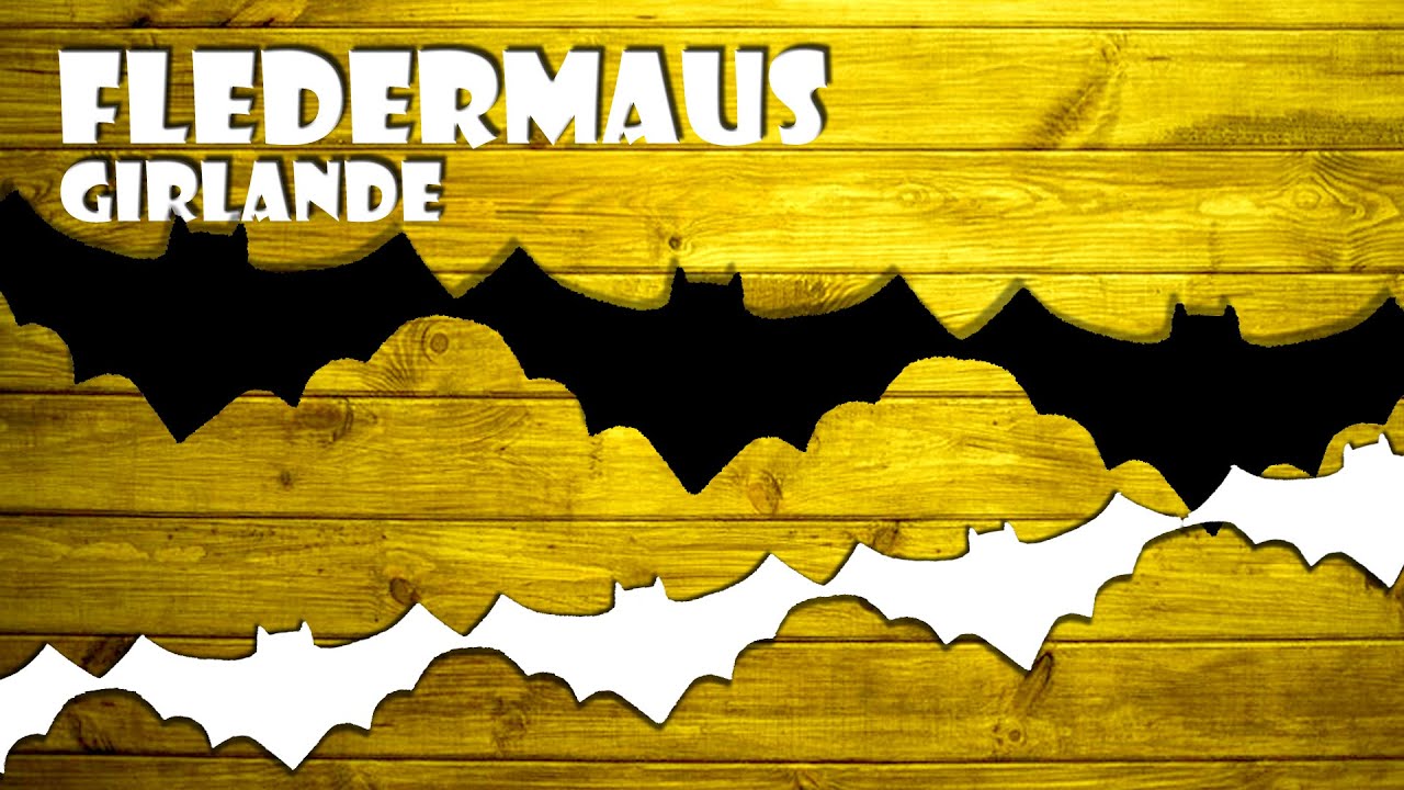 Batman Fledermaus Girlande selber machen Deko aus Papier basteln - paper garland batman DIY bat