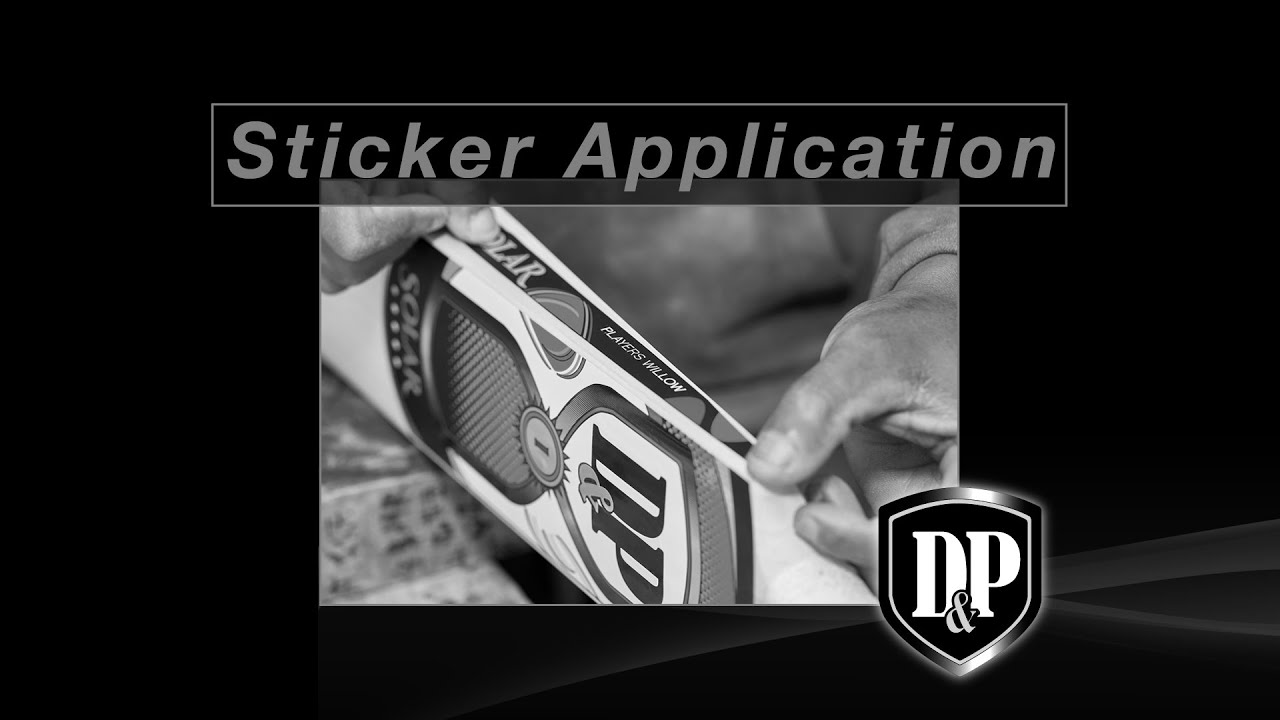 BAT MAKING PROCESS, STEP 8:  STICKER APPLICATION
