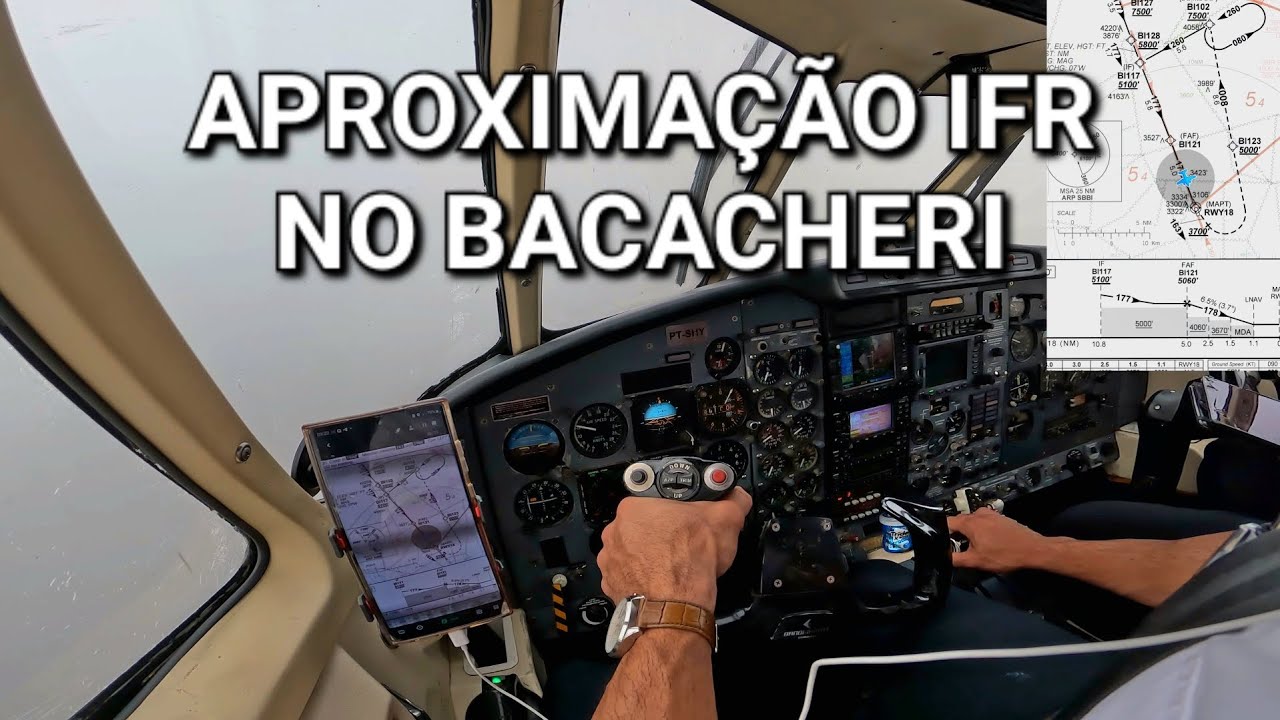 Aproximação IFR RNP no Bacacheri SBBI Curitiba Embraer Bandeirante E110