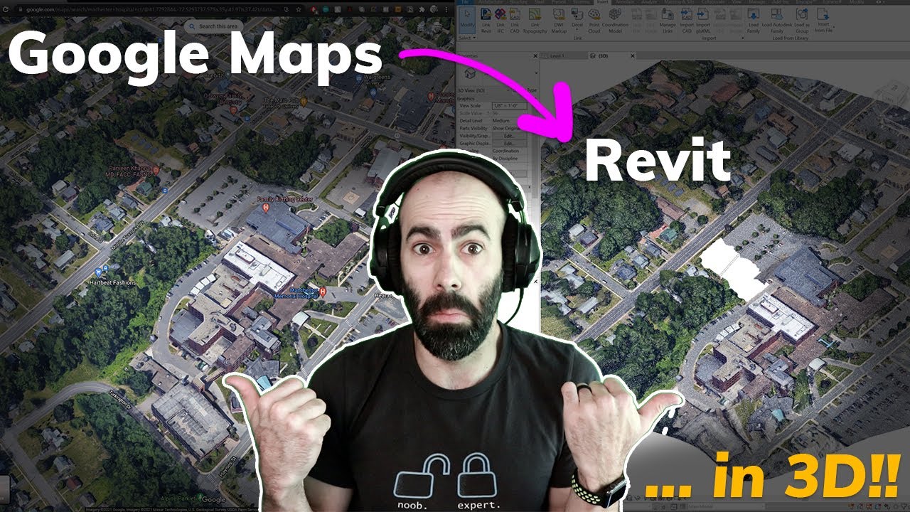 Учебное пособие по импорту Google Maps в Revit (в 3D!!)
