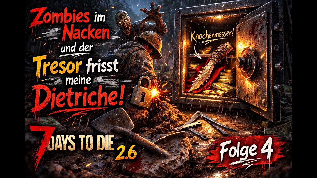7 Days to Die 2.6 Folge 5 | Zombies im Nacken 🧟‍♂️ und  der Tresor frisst meine Dietriche 🔐💥