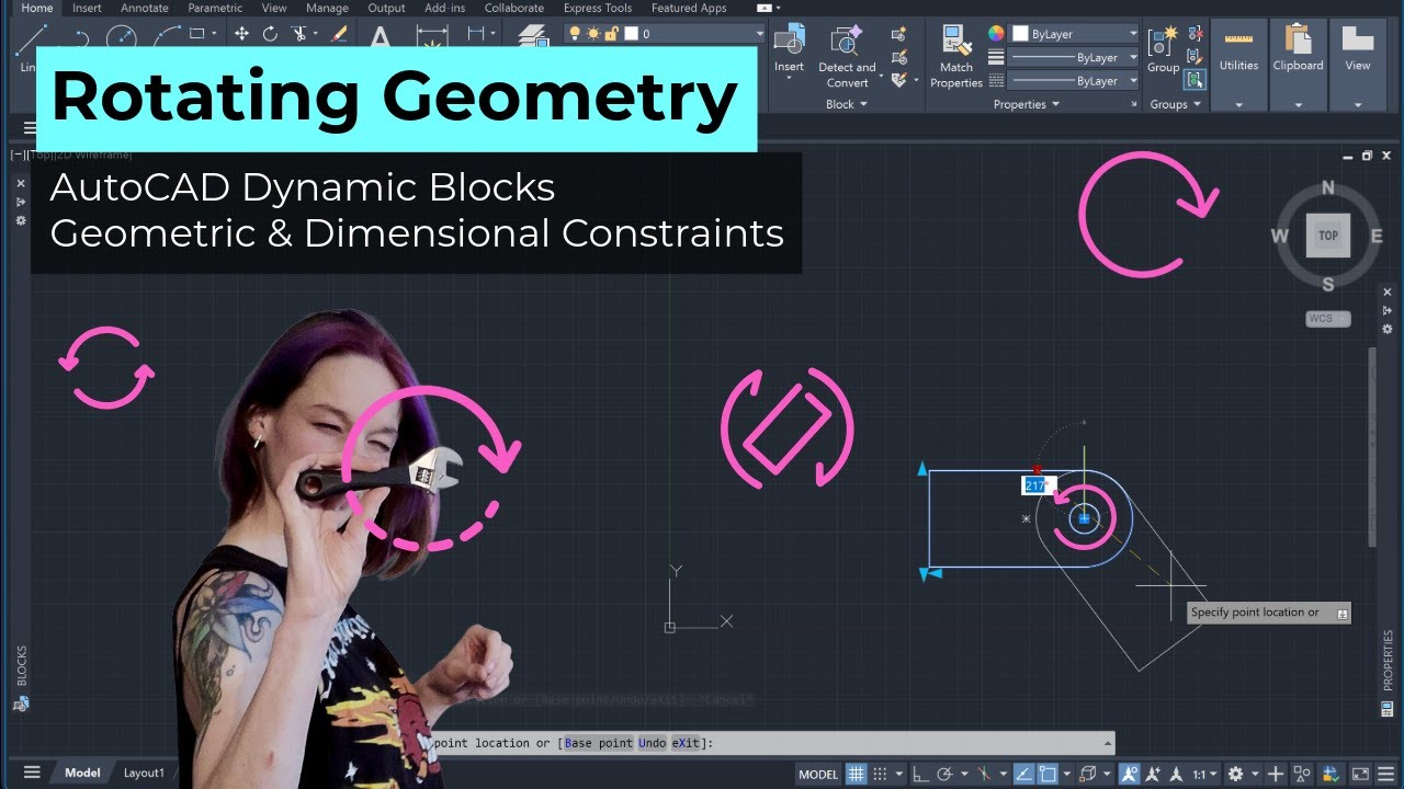 04 - Rotating Geometry - Geometric & Dimensional Constraints 101 - Dynamic Blocks