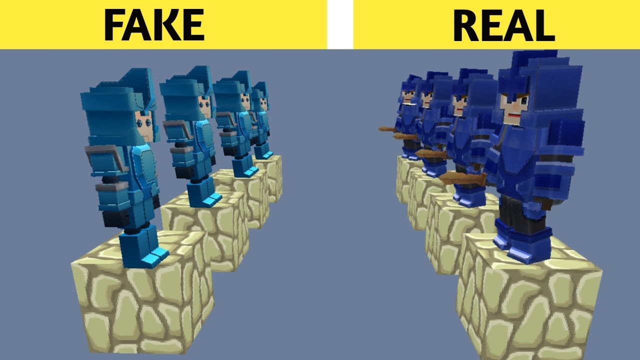 REAL NOOB vs FAKE NOOB *PUPPET* in BedWars Blockman Go