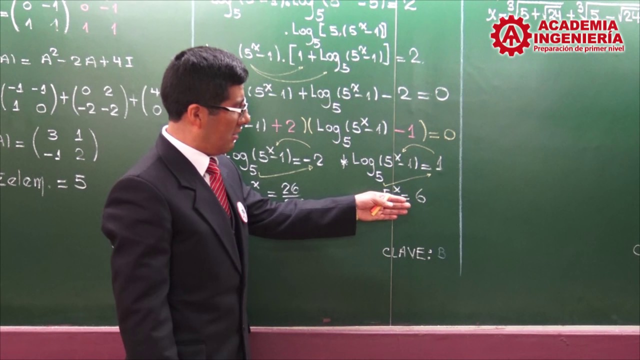 Solucionario del curso de Álgebra del examen de admisión UNCP 2017-I