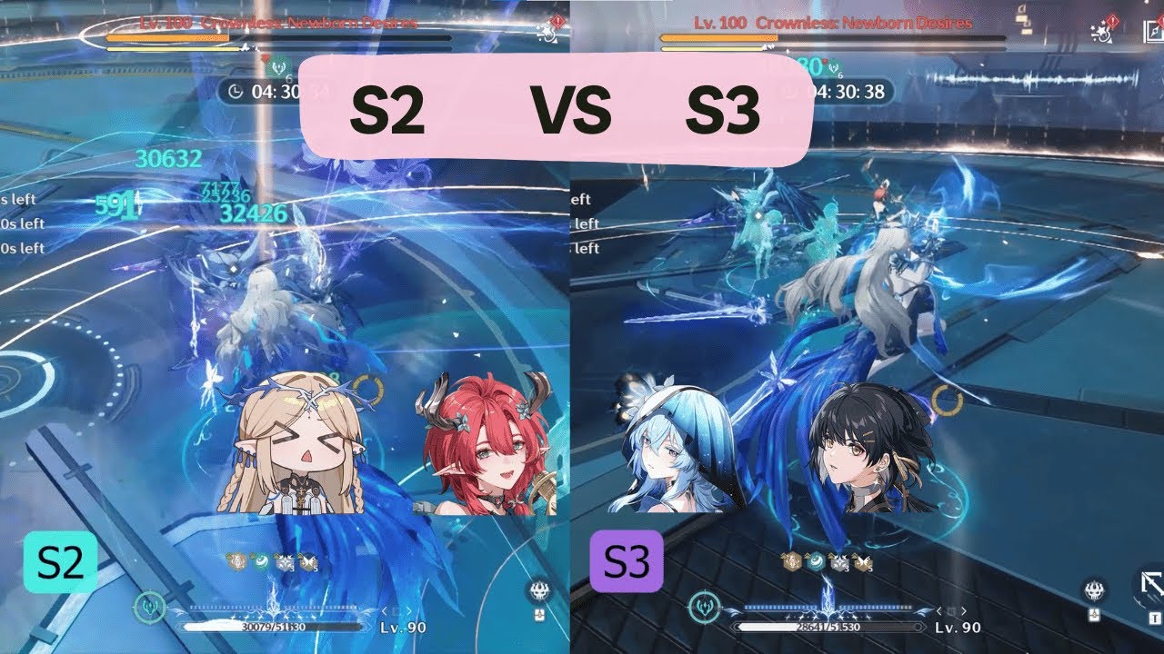 Cartethyia S2 vs S3 Compared Side by Side 209K Dmg (30 Second) |Wuthering Waves