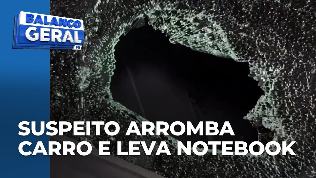 Homem tem carro arrombado e suspeitos furtam notebook, em Maringá