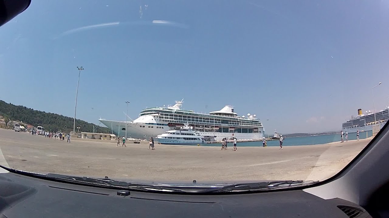 Alfeios river to Katakolo port (rural roads, highway and some city driving, Greece) - onboard camera