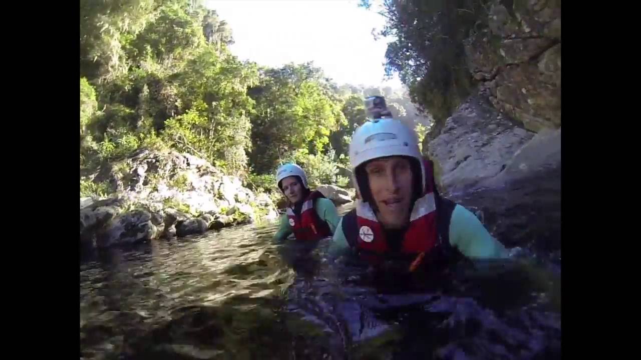 Kloofing/Canyoning in Wilderness (Hiking, Cliff Jumping and Swimming) GoPro