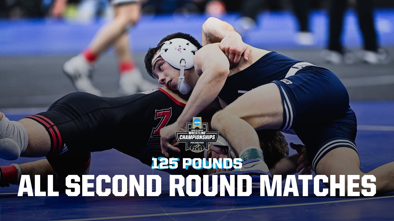 Complete 125 pound second round 2025 NCAA wrestling championships
