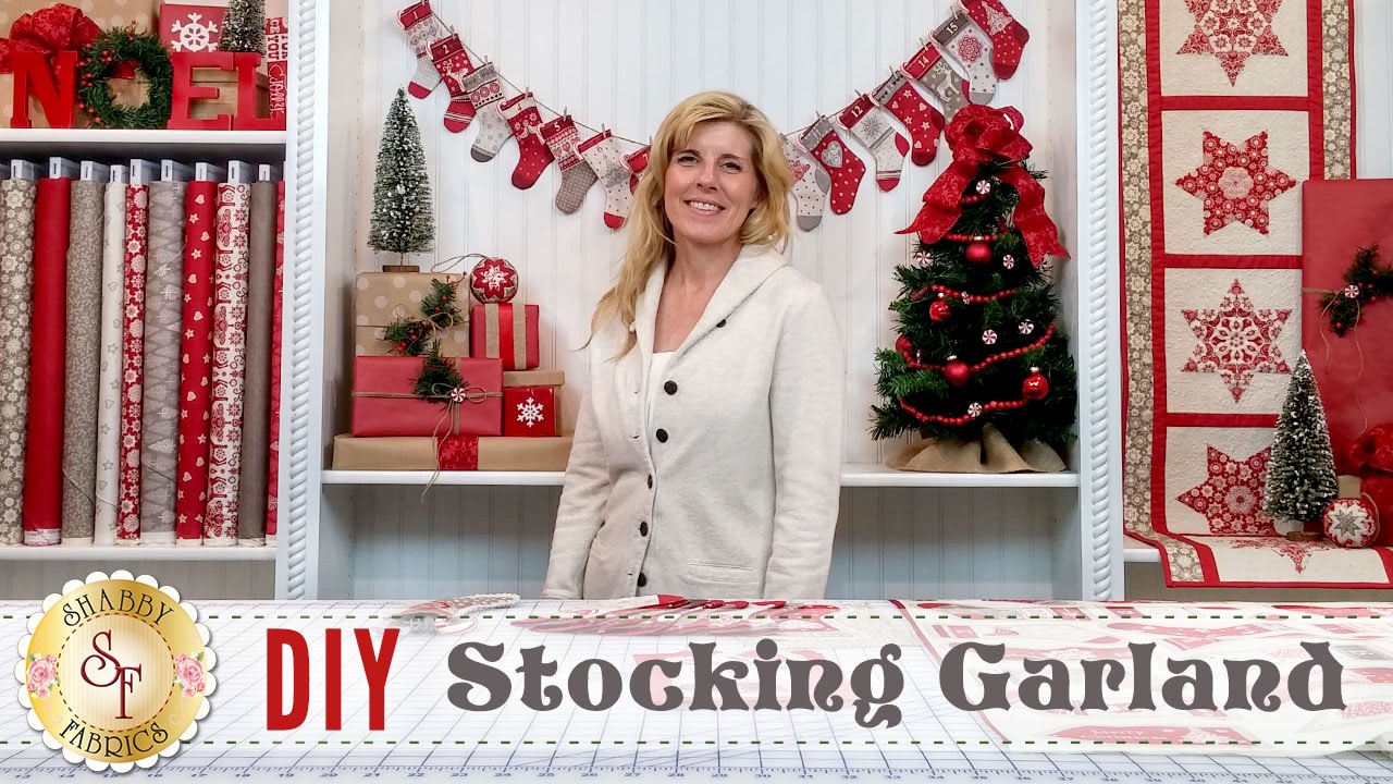 DIY Stocking Advent Garland & Christmas Place Settings | a Shabby Fabrics Sewing Tutorial