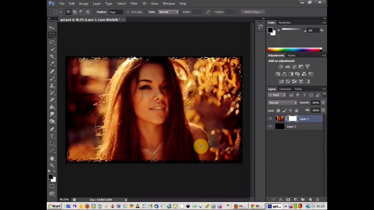 Photoshop cs6 creating frames & image borders