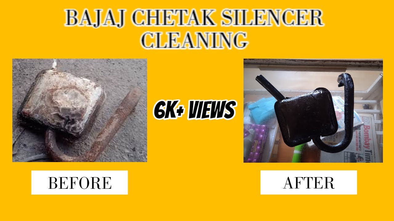 Bajaj Chetak Silencer Cleaning