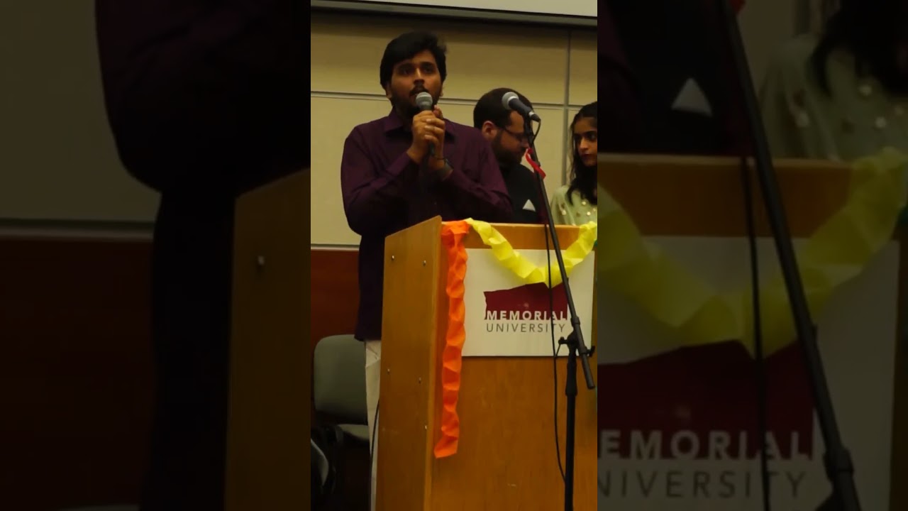 Welcome speech by myself during Independence Day celebration at Memorial University of Newfoundland