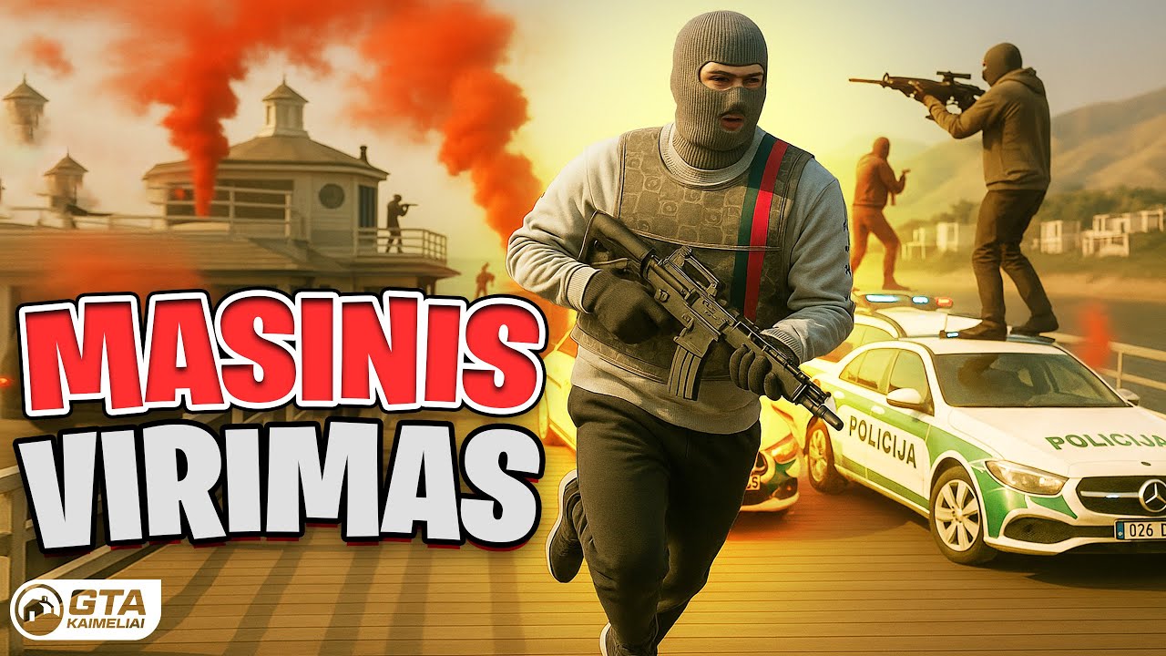 MASINIS VIRIMAS IR KOVA PRIEŠ POLICIJĄ? @MrBegedis  GTA ROLEPLAY LIETUVIŠKAI (GTA Kaimeliai.LT)