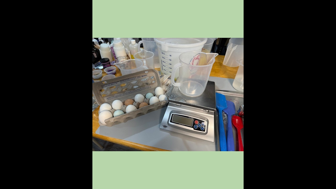 An Egg Soap | Cold process soap (no music)