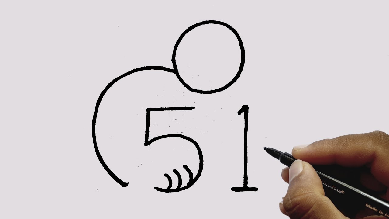 How To Draw A Monkey From Number 501 l Drawing Pictures l Monkey Drawing Easy l Monkey Art l Drawing