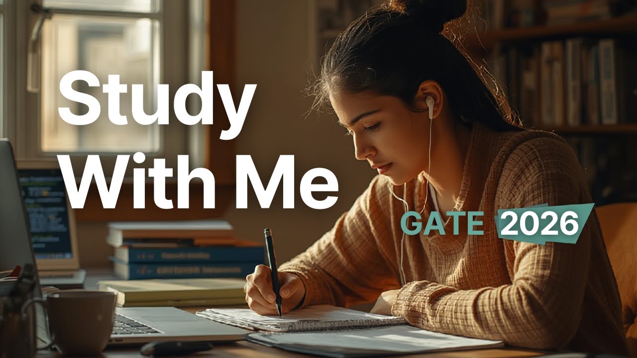 3 Hours LIVE🔴 STUDY WITH ME  | GATE CSE 2026  | NO BG NOISE