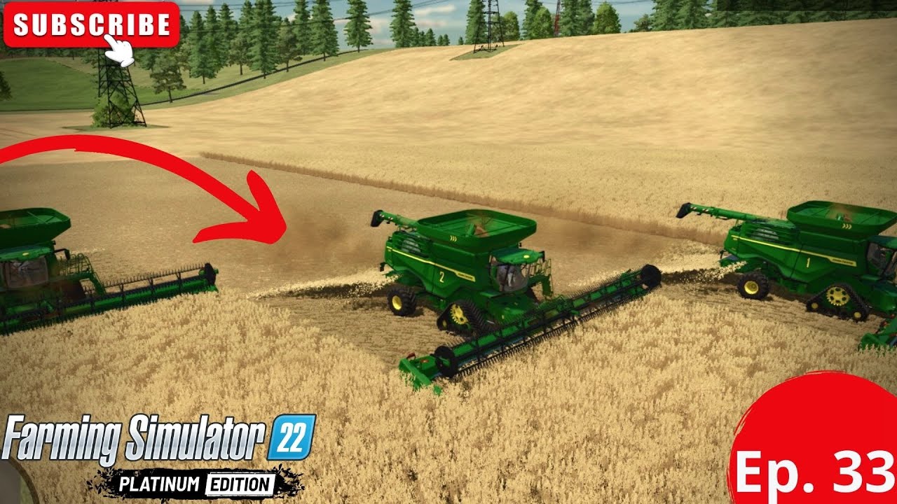 BIG WHEAT HARVESTING, JOHN DEEREs / AUTODRIVE / GAMEPLAY/ BOSSINI/ ENJOY
