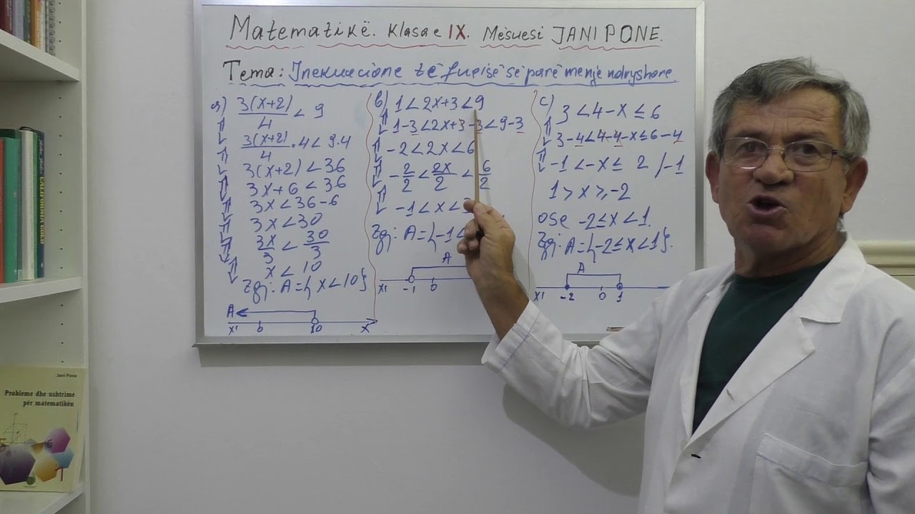 Zgjidhja e inekuacioneve të fuqisë së parë me një ndryshore 2 - Matematika Online