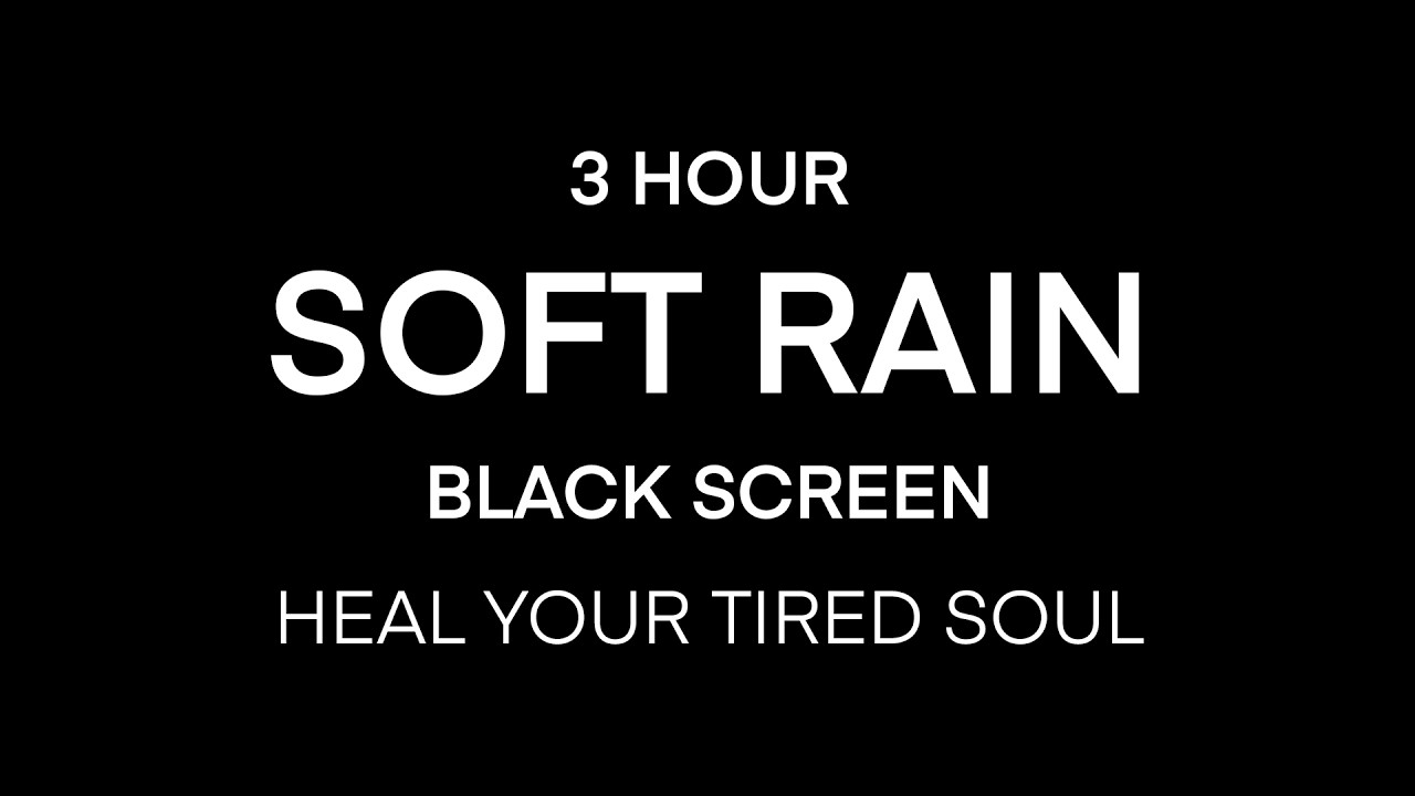 Relaxing Rain Sounds Without Thunder | Black Screen | Deep Relaxation and Better Sleep