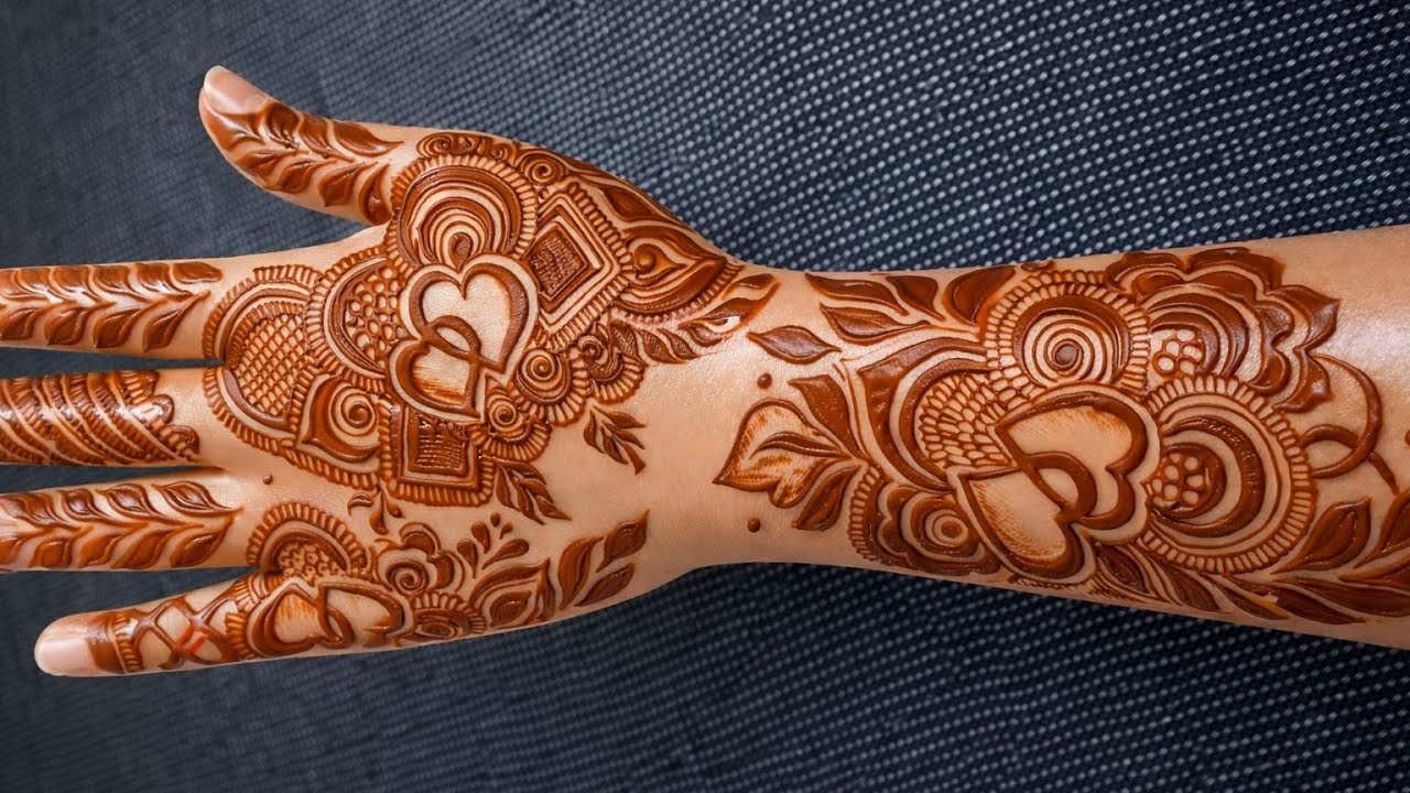 Khafif Dubai Style Mehndi Live Stream: Elegant Heart Patterns Step by Step