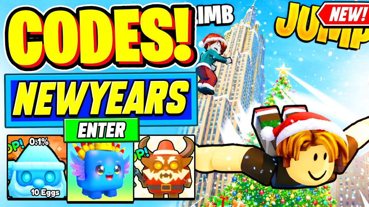 ⚠️Новое⚠️ ВСЕ РАБОЧИЕ КОДЫ ОБНОВЛЕНИЯ К НОВОМУ ГОДУ для игры Climb And Jump Tower - Roblox Climb ...