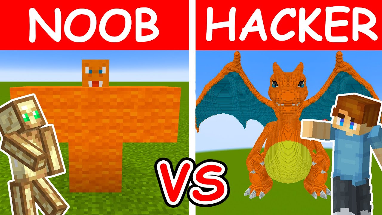 NOOB vs HACKER: Jag Fuskade I Ett POKEMON Build Battle!