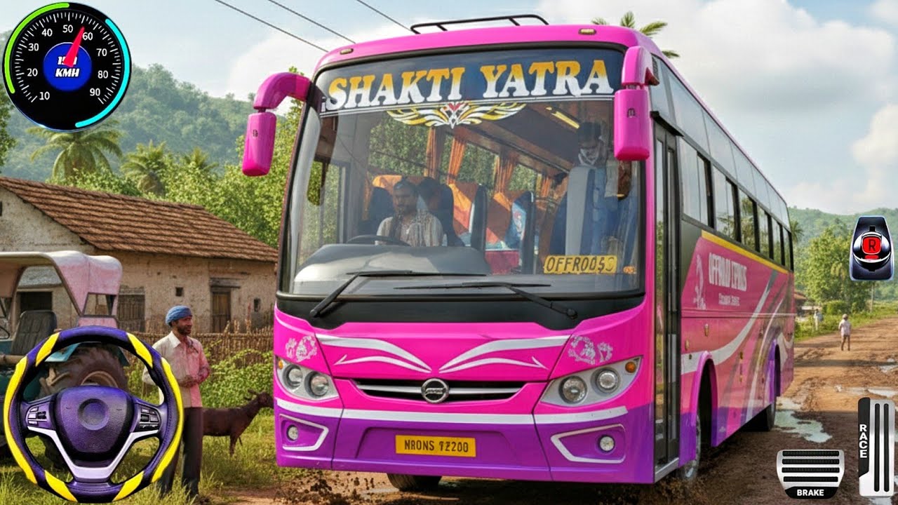 New Offroad Bus Driving Simulator 2026 - Indian Bus Driving 3D - Bus Game Andriod Gameplay