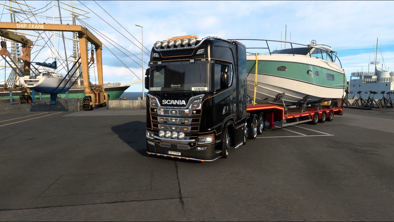 Montenegro to Croatia ⛵ Yacht Queen Delivery - Scania | ETS 2 Promods | Logitech G29 | PXN V900