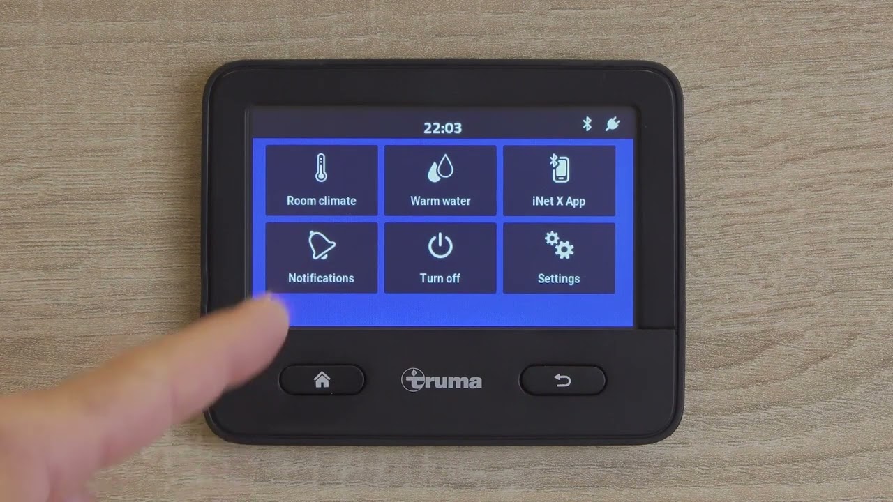 Truma iNet X Room Climate Menu