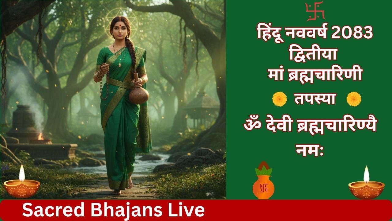 🏵️Chaitra Navratri 2026 Day 2 | Maa Brahmacharini Mantra 🙏🔱 | Blessings of Devotion & Strength