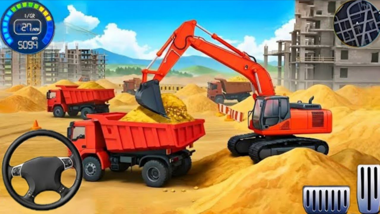Railroad Builder Simulator 3D - Highway Excavator Construction JCB - Android GamePlay