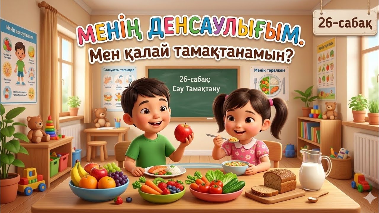 26-сабақ: Менің денсаулығым. Мен қалай тамақтанамын?​