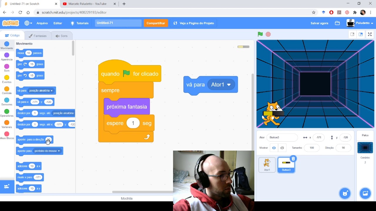 Aula no Scratch - Barra de HP