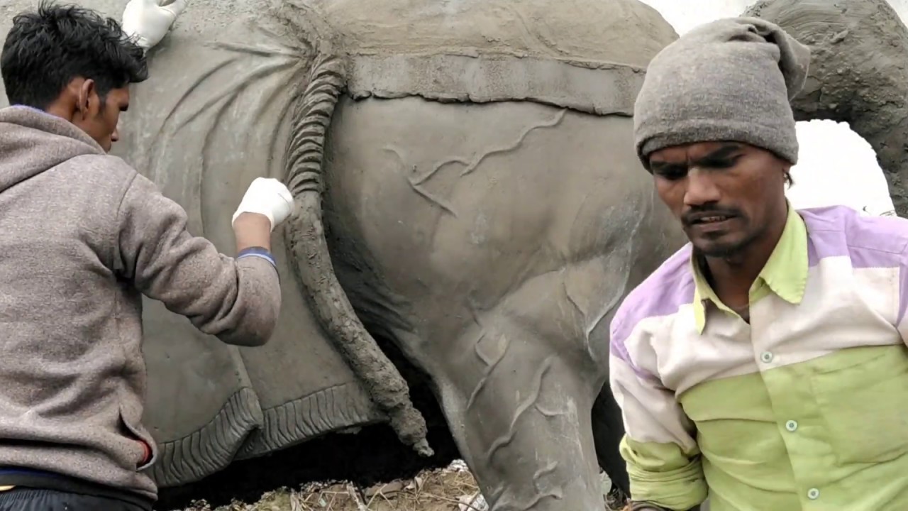 Cement Murti making। How to make Cement murti। sculpting। Sculpture