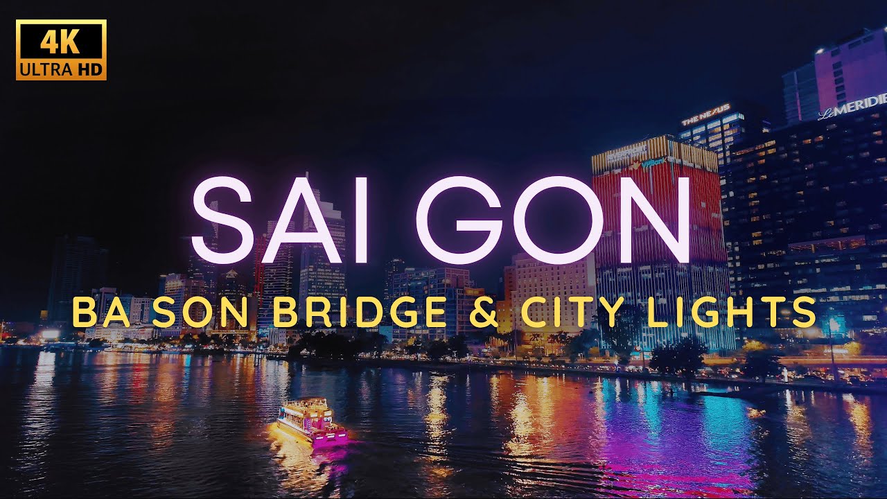 Saigon 🇻🇳 | Stunning City View by Saigon River | 4K Night Walk on Ba Son Bridge