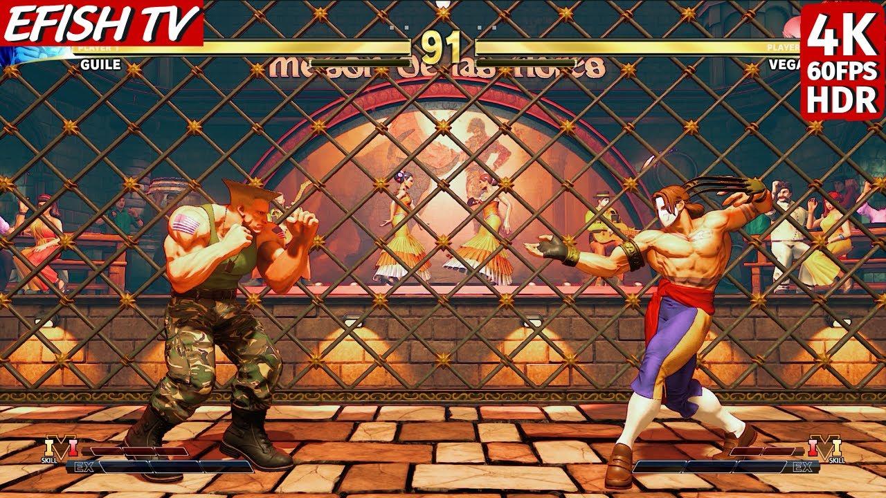 Guile vs Vega (Hardest AI) - Street Fighter V