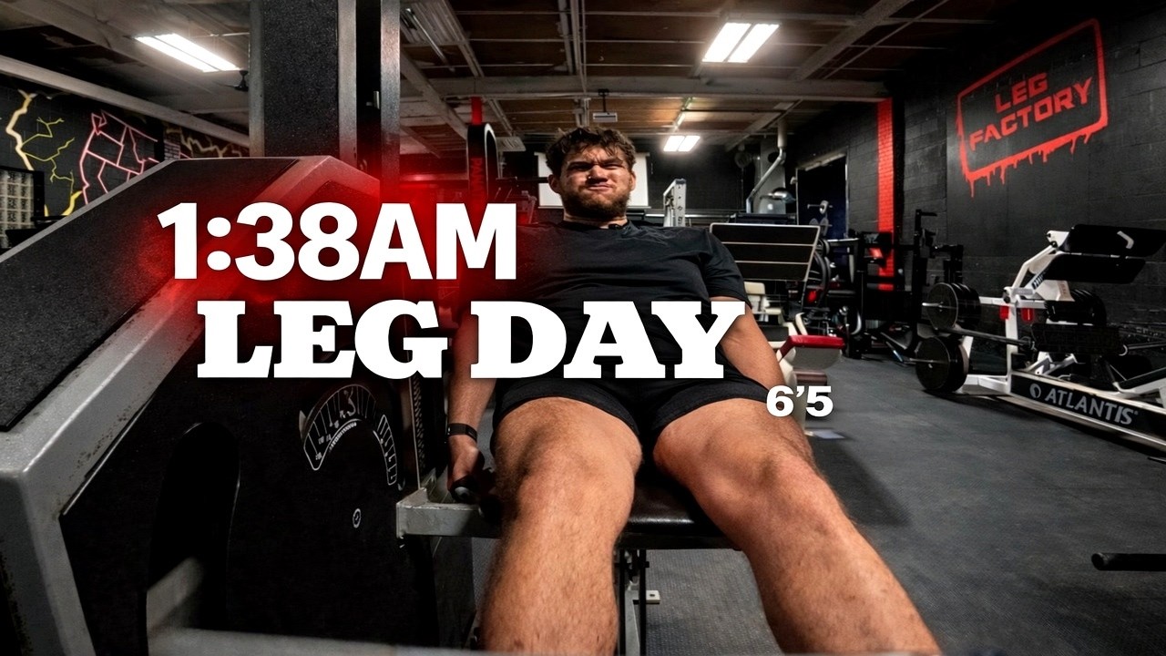 1AM Leg Day Comeback After Gaining 50 Pounds (6’5 Workout)