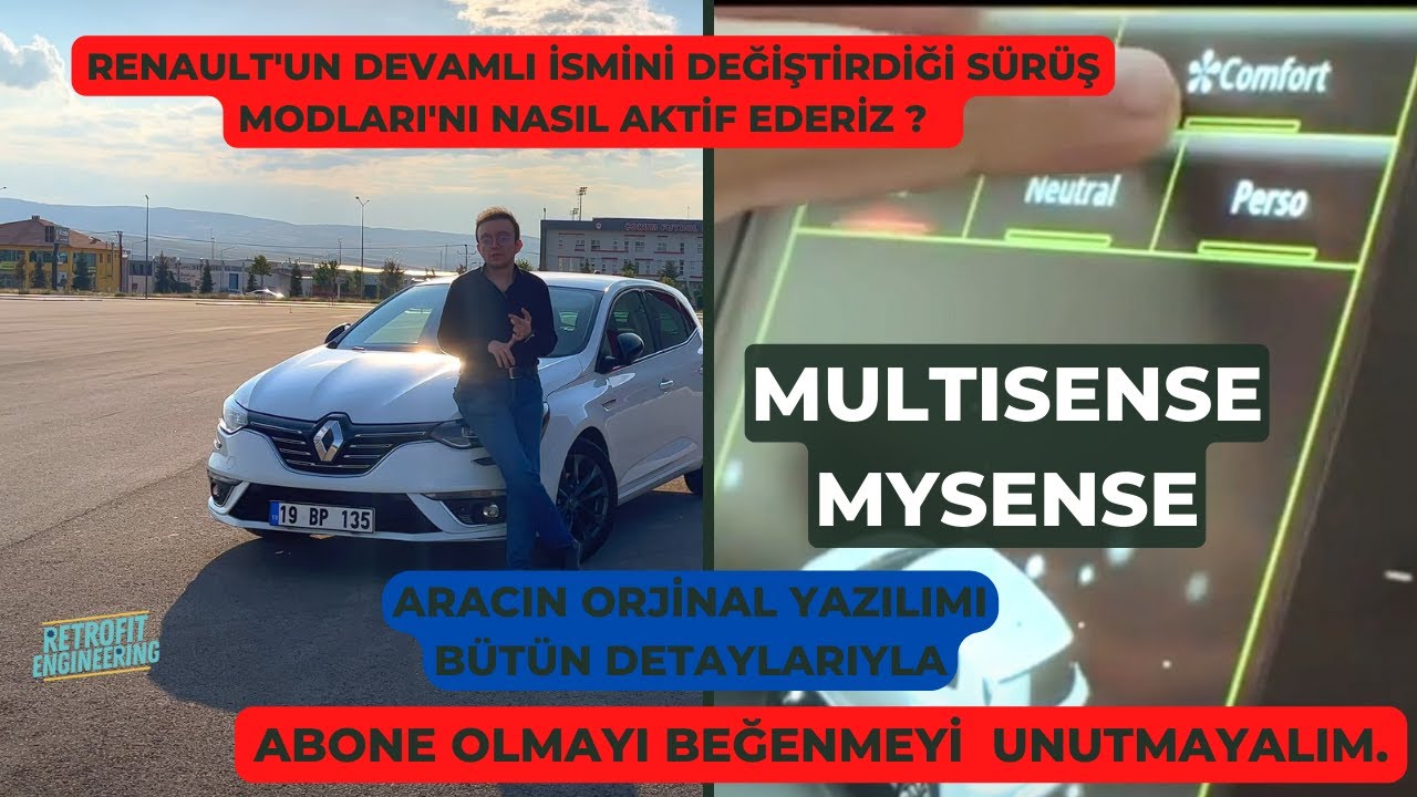Renault'un Sürekli İsmini Değiştirdiği Multisense Sürüş Modlarını Aktif Ediyoruz