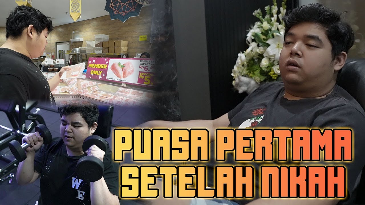 VLOG PUASA PERTAMA SETELAH MENIKAH! SAHUR BARENG ISTRI, NGE-GYM, & BELANJA BUAT BERBUKA #R7 #RRQ