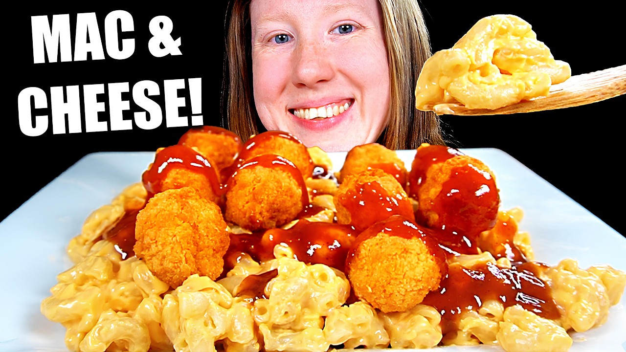ASMR MAC & CHEESE MUKBANG EATING SOUNDS