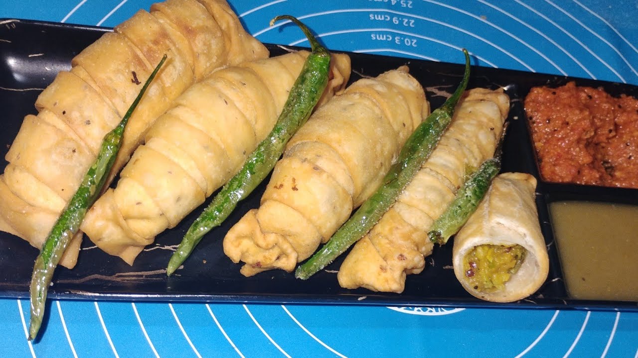 बाहर से क्रिस्पी अंदर से नरम ऐसे बनाएं घर पर समोसा रोल snacks🥖