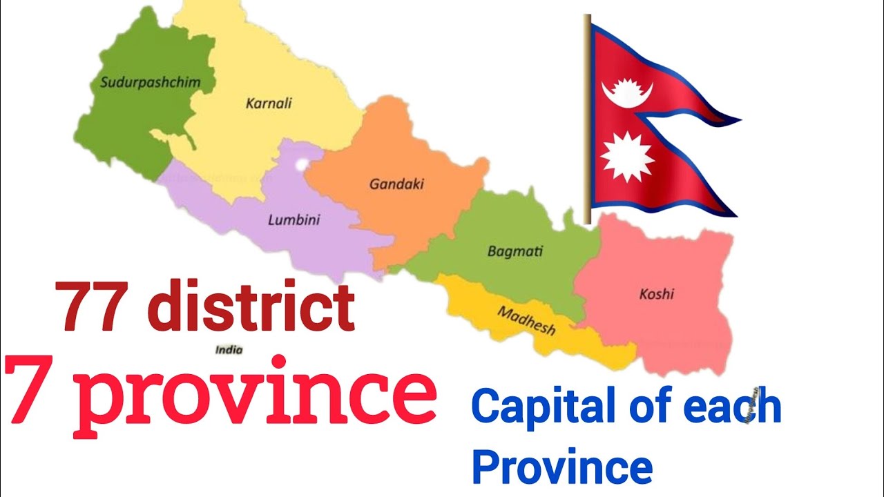 7 province of Nepal with their district and capital city|Map of Nepal 