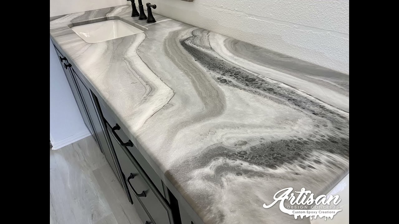 Modern Exotic Pour on Bathroom Counters