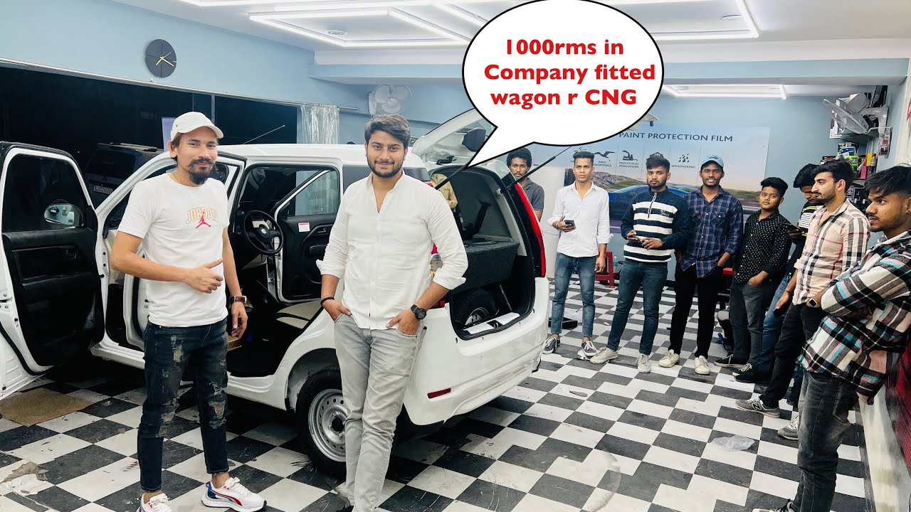 1000 rms audio setup in Maruti wagon r company fitted CNG! Budget friendly audio setup! 2 woffer 🔥