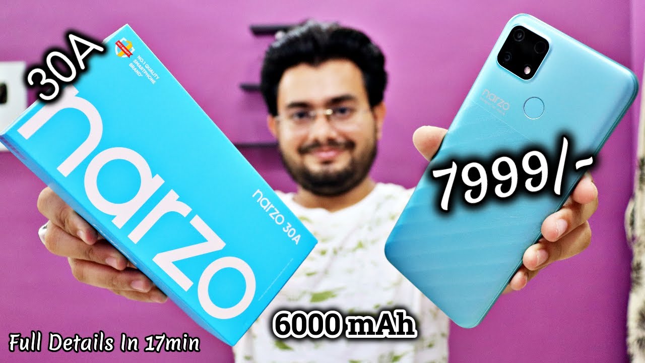 Realme Narzo 30A Unboxing 🔥 6000 mAh 🔋 18W Fast Charging ⚡️ 8000 Rs 💰 सस्ते में सब कुछ है इसमें