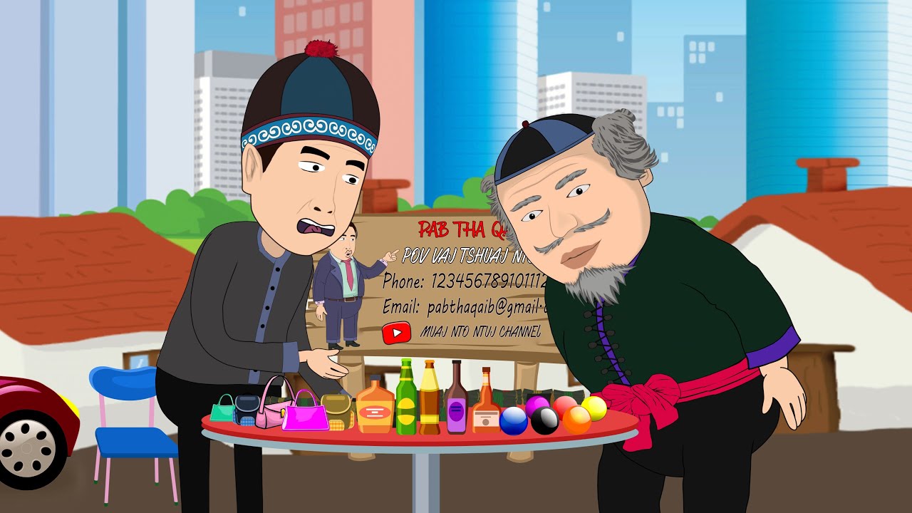 Ntaj Neeb Yaj Cartoons | PAB THA QAIB POV VAJ TSHUAJ NTSUAB Hmong Funny Cartoon