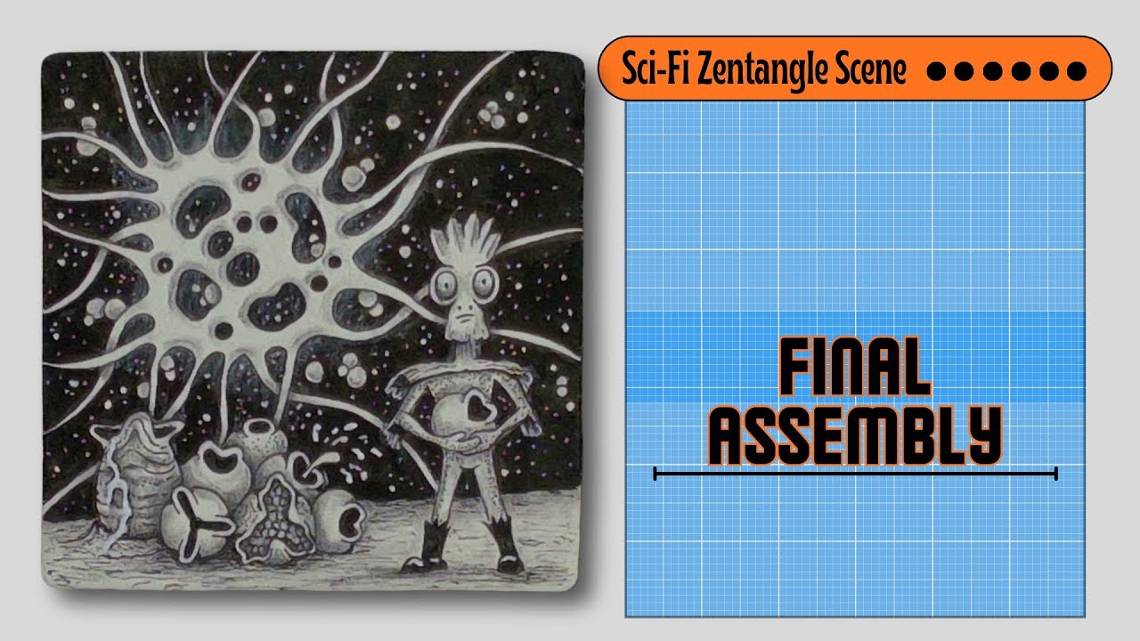 Building a Sci-Fi Zentangle Scene | Final Scene Assembly