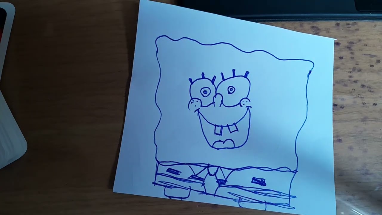 How to draw SpongeBob square pants(VERY EASY)